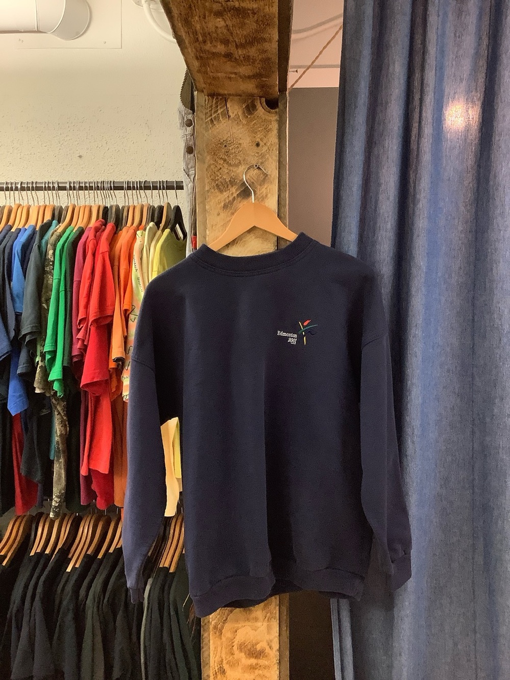 Vintage 2001 Edmonton Navy Blue Crewneck